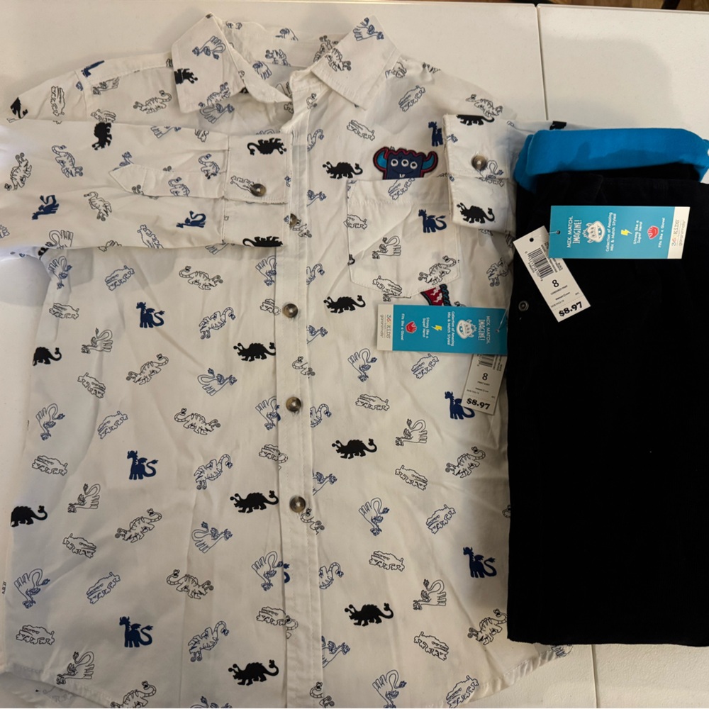 Boys size 8 brand new with tags matching set.
